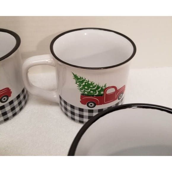 Red Truck with Jingle All The Way Christmas Tree Ceramic Mug 16 Oz - Picture 9 of 15